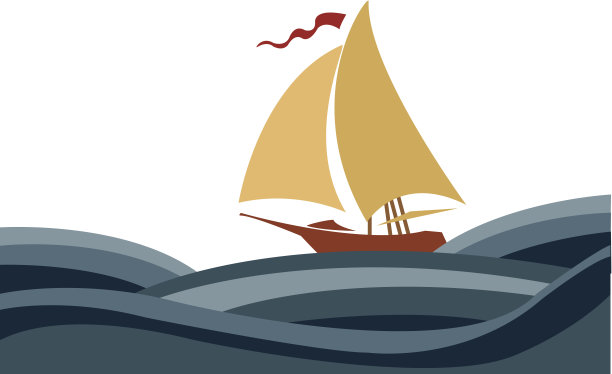 在蓝海中航行素材图片