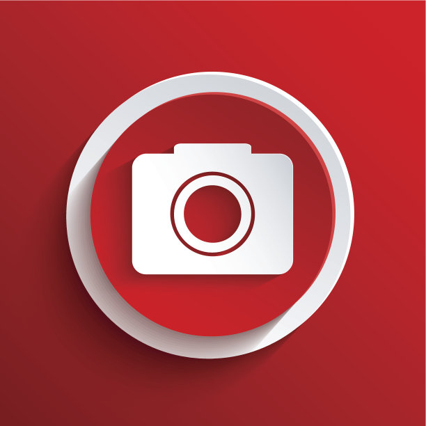 矢量红色圆圈图标。Eps10图片下载