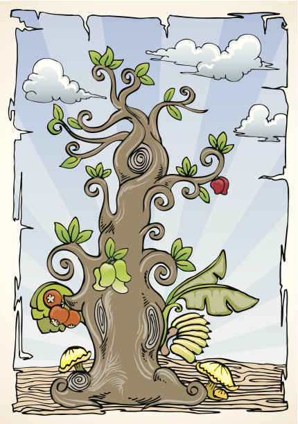 观赏树，有各种各样的果实图片下载