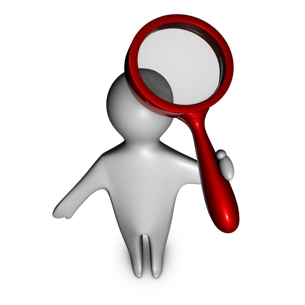 3d人用放大镜搜索信息图片下载