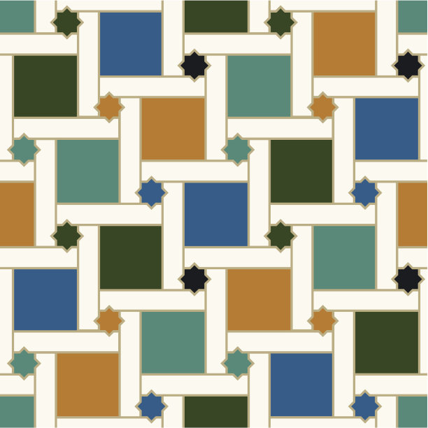 无缝伊斯兰瓷砖图案图片下载