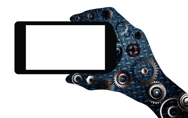 齿轮手持空白手机智能手机图片下载