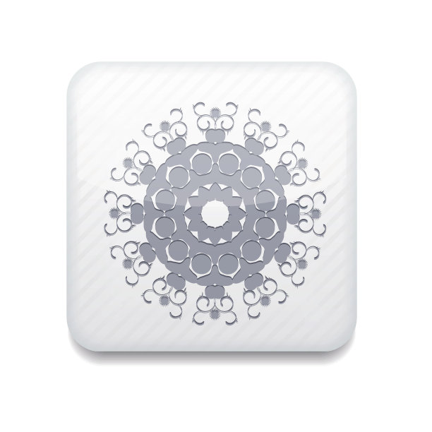 向量白色雪花图标。Eps10。容易编辑图片下载