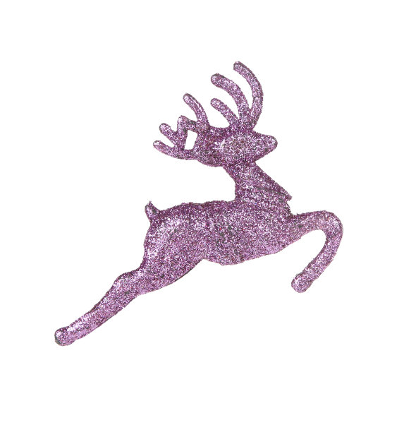 跳跃的驯鹿闪闪发光的圣诞装饰品。图片下载