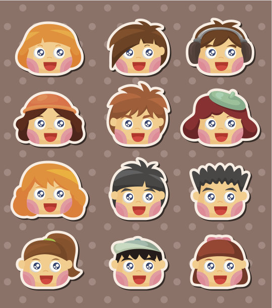 孩子的脸贴图片下载