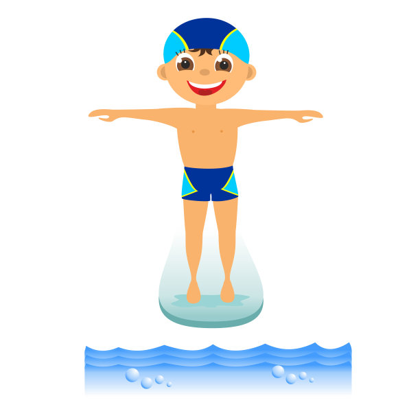 跳板上的男孩图片下载