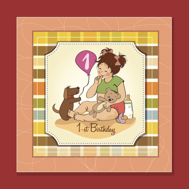 小女孩的第一个生日图片下载