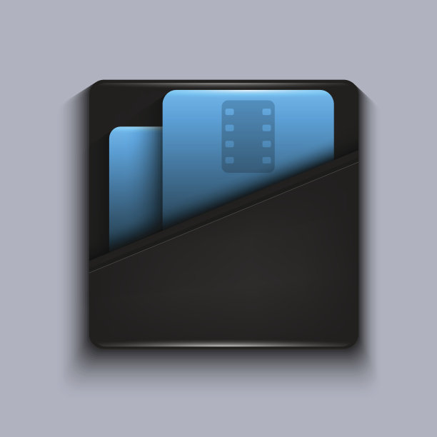 向量现代蓝色图标在灰色背景。Eps10图片下载