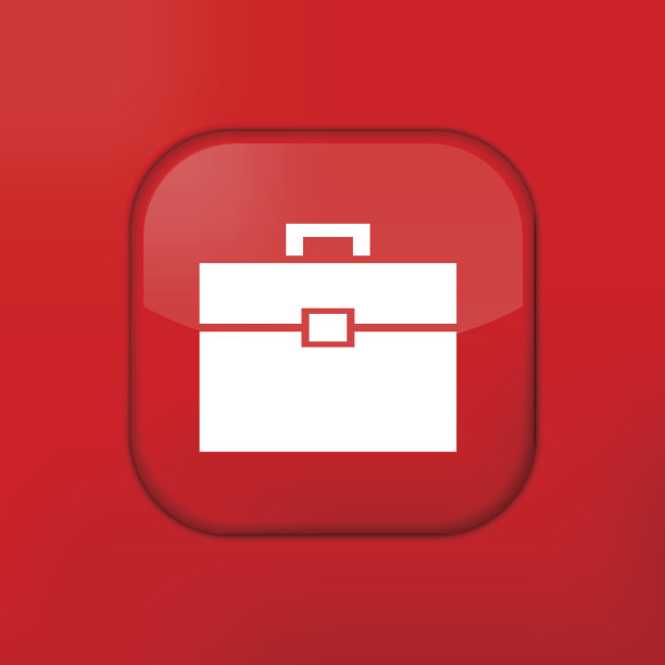 矢量红色公文包图标。Eps10。容易编辑图片下载