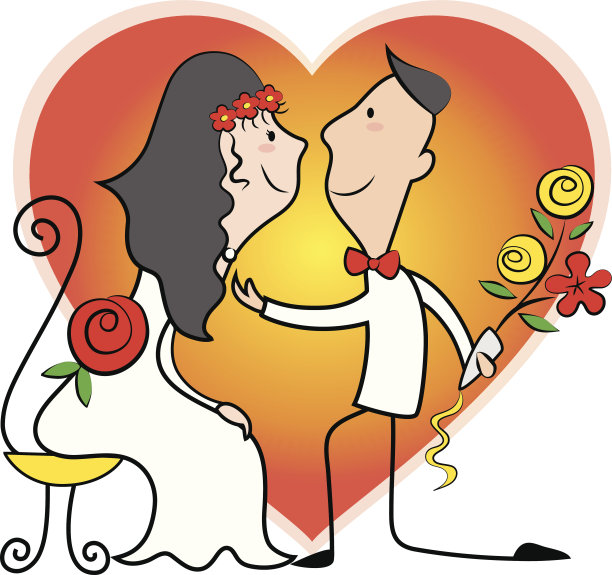 新娘和新郎。图片下载