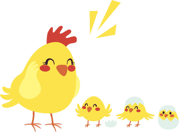 母鸡和小鸡图片下载