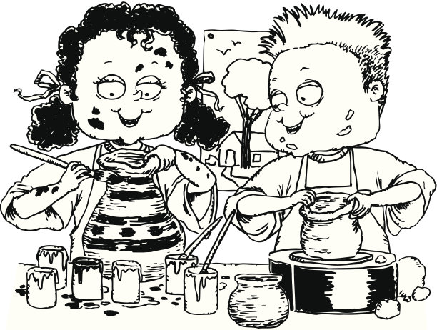 孩子们做的工艺品图片下载