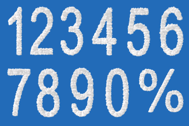 所有的数字和百分比都是由云构成的图片下载