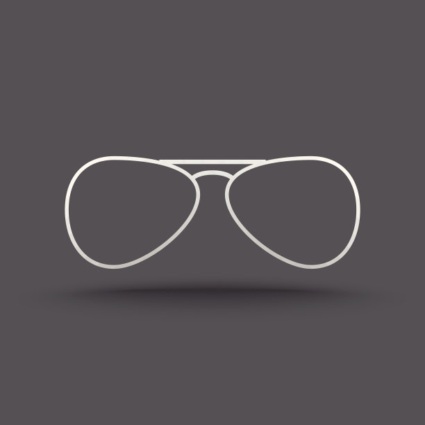 透明眼镜图标矢量图片下载