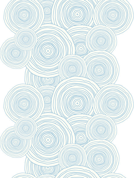 涂鸦圈水纹理垂直边界无缝图案背景图片下载