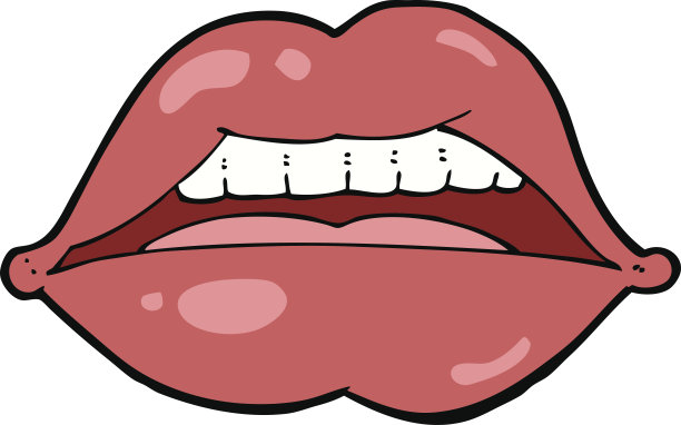 卡通性感双唇象征图片下载