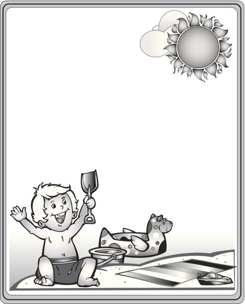 海滩上的宝贝图片下载