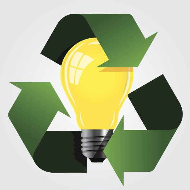 生态循环能源标志。图片下载