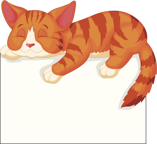 可爱的卡通猫睡觉图片下载