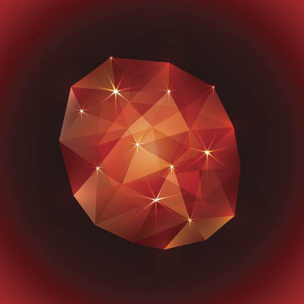 矢量插图珍贵的红宝石宝石图片下载
