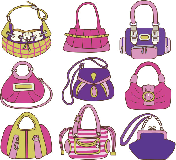 时尚女包系列(矢量插画)图片下载