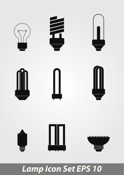 矢量插图的图标设置灯图片下载