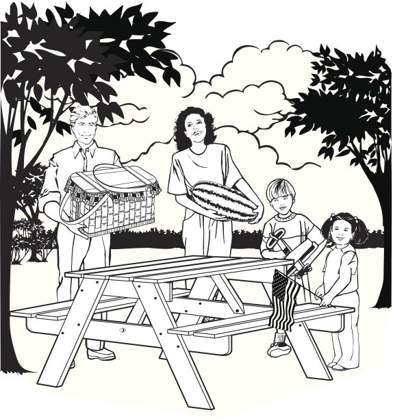 家庭野餐图片下载
