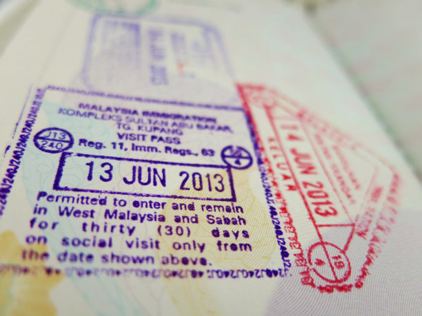 护照盖章、马来西亚图片下载