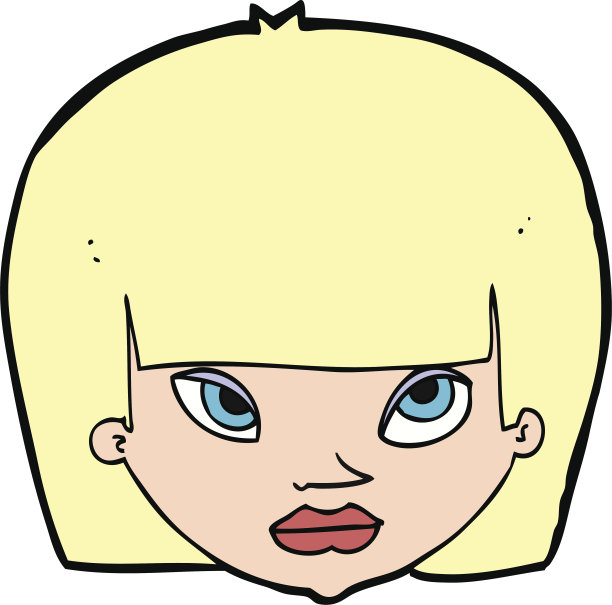 卡通生气的女人图片下载