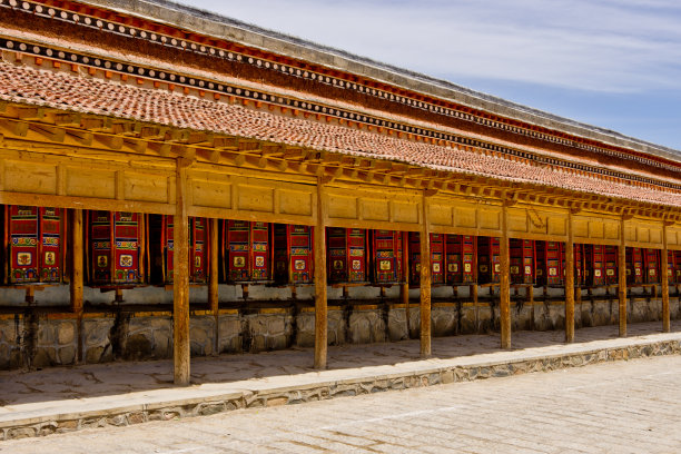 祈祷轮，拉卜朗喇嘛庙图片下载