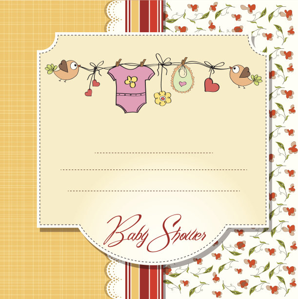 女婴淋浴卡图片下载