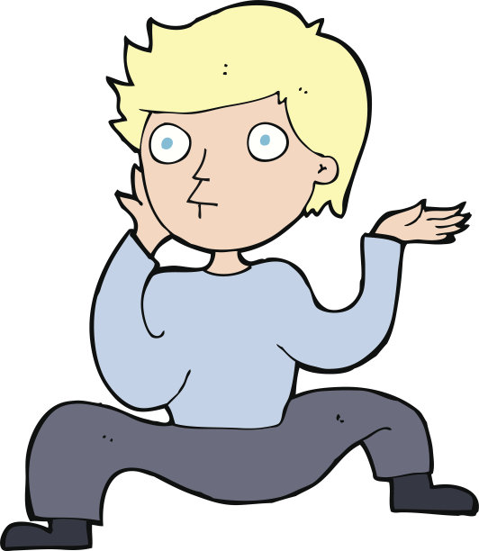 卡通男孩在疯狂地跳舞图片下载