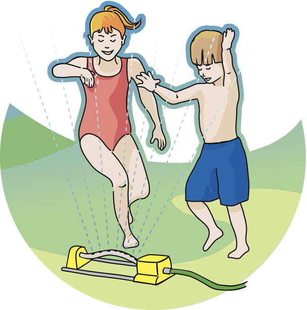 孩子C喷水灭火图片下载