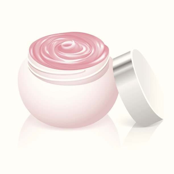 面霜瓶孤立在白色背景图片下载