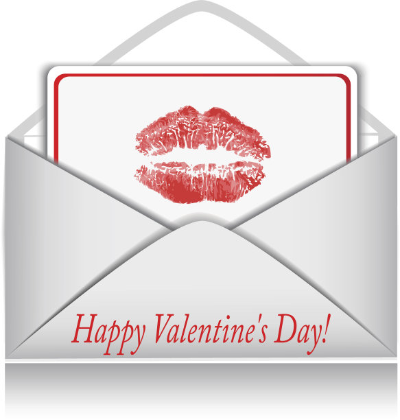 里面有卡片和唇印的信图片下载