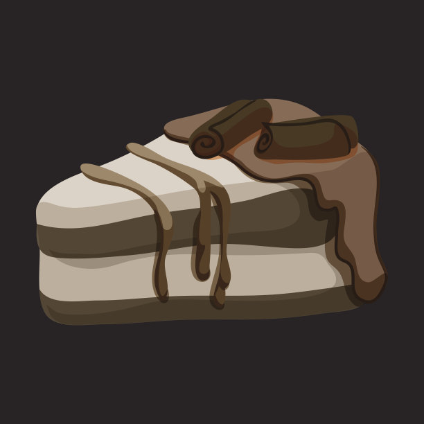 矢量巧克力蛋糕图片下载