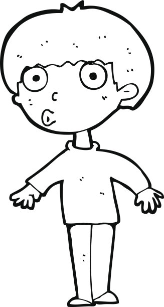 卡通惊讶的男孩图片下载