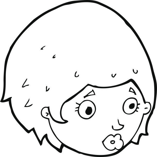 表情关心的卡通女孩图片下载