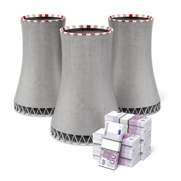 冷却塔和欧元图片下载