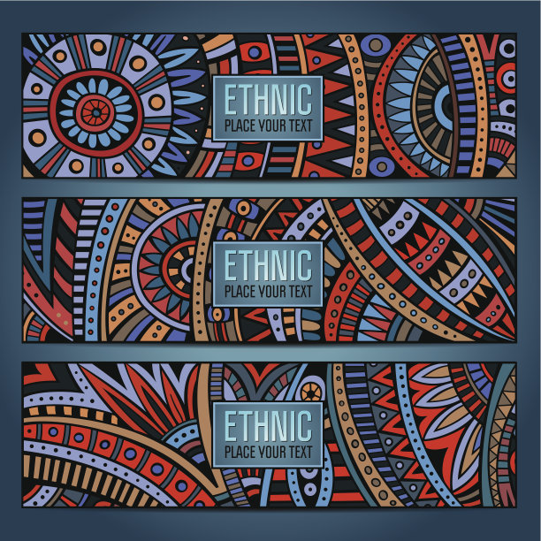 民族图案卡图片下载