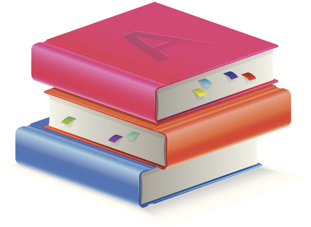 三本书和书签素材图片