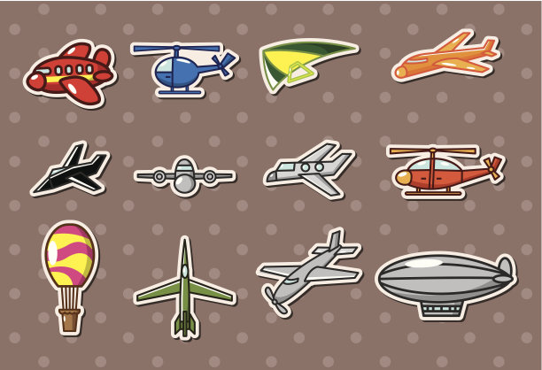 飞机贴纸图片下载