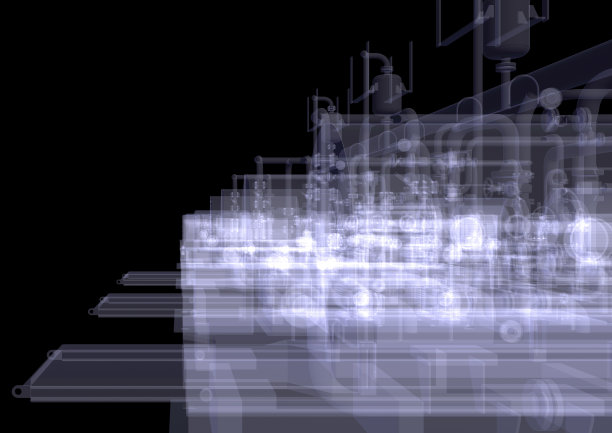 工业设备。x射线渲染图片下载