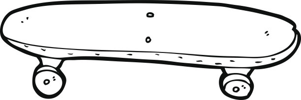 卡通滑板图片下载