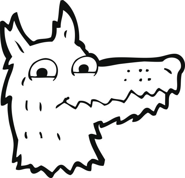 卡通狼的头图片下载