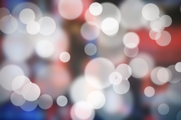 红色和蓝色抽象背景-散景。图片下载