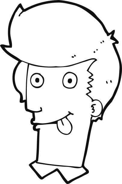 卡通男人吐着舌头图片下载