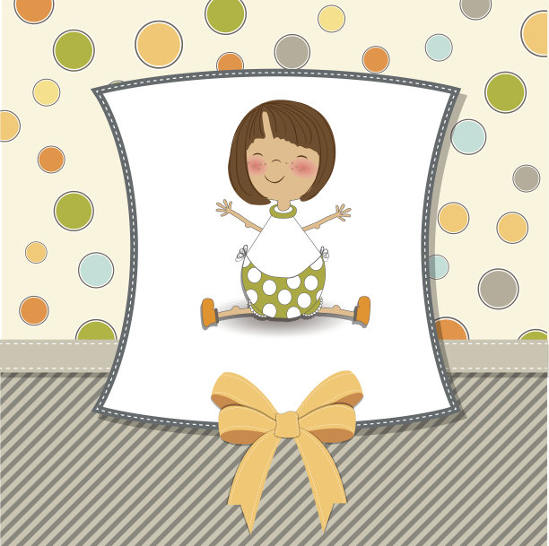 新生女婴通告卡图片下载