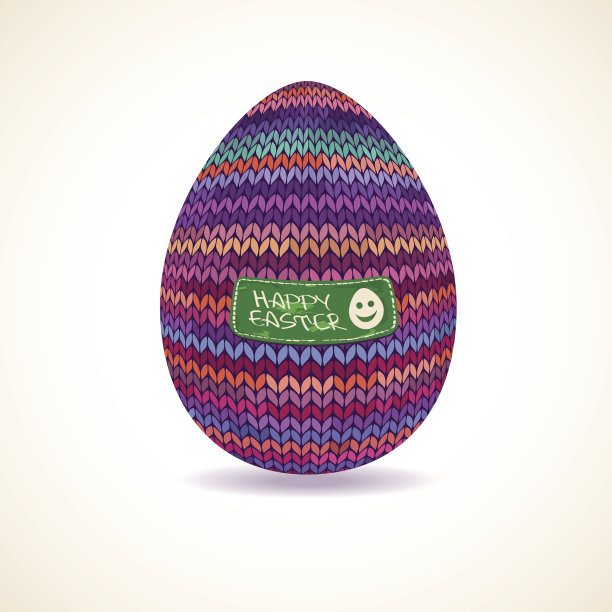 复活节贺卡与针织蛋图片下载