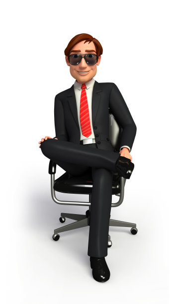 商人正坐在椅子上图片下载